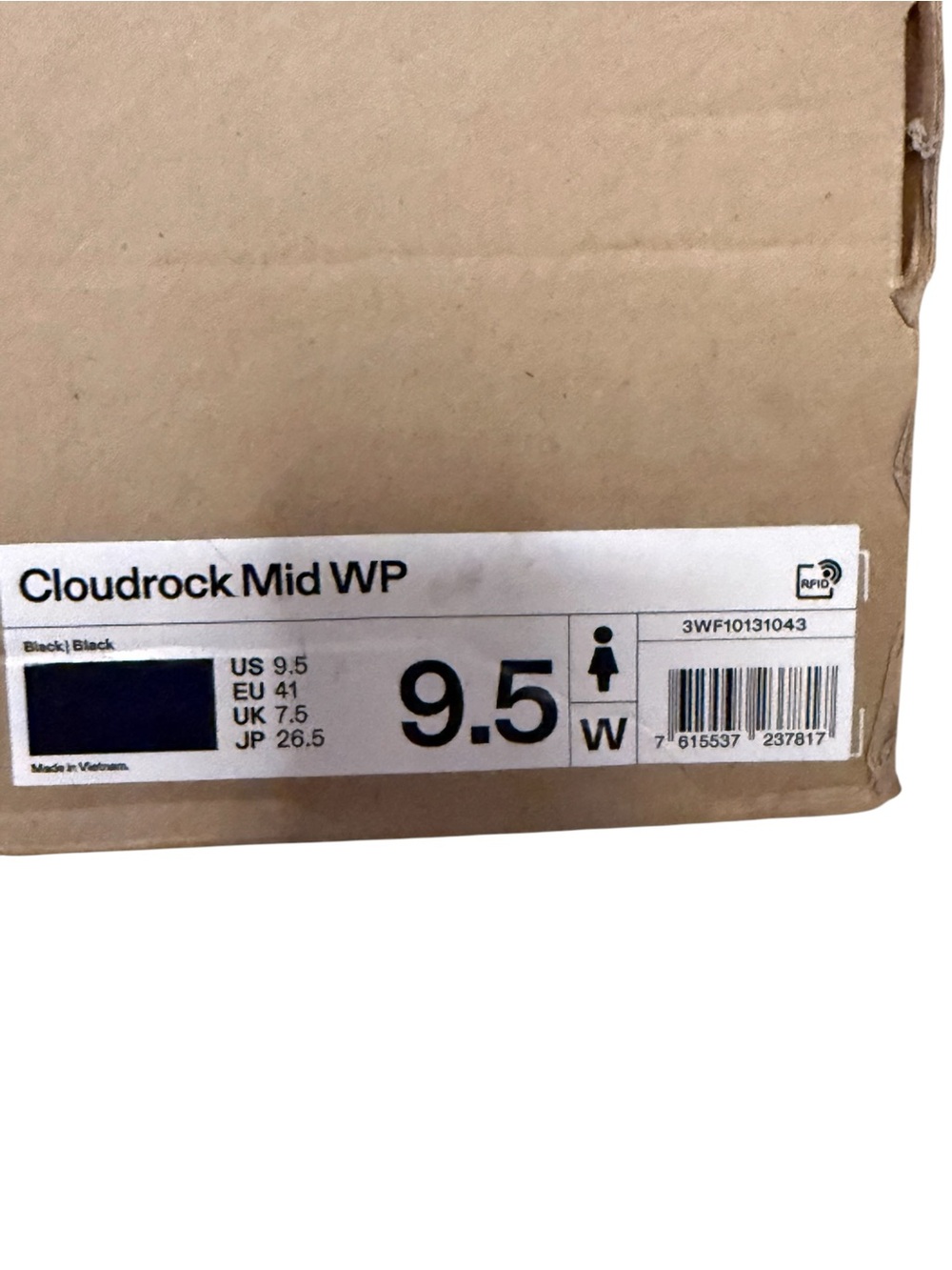 On Running Black Waterproof Mid-Top Trail Boots Size 9.5 NEW IN BOX - Picture 3 of 4